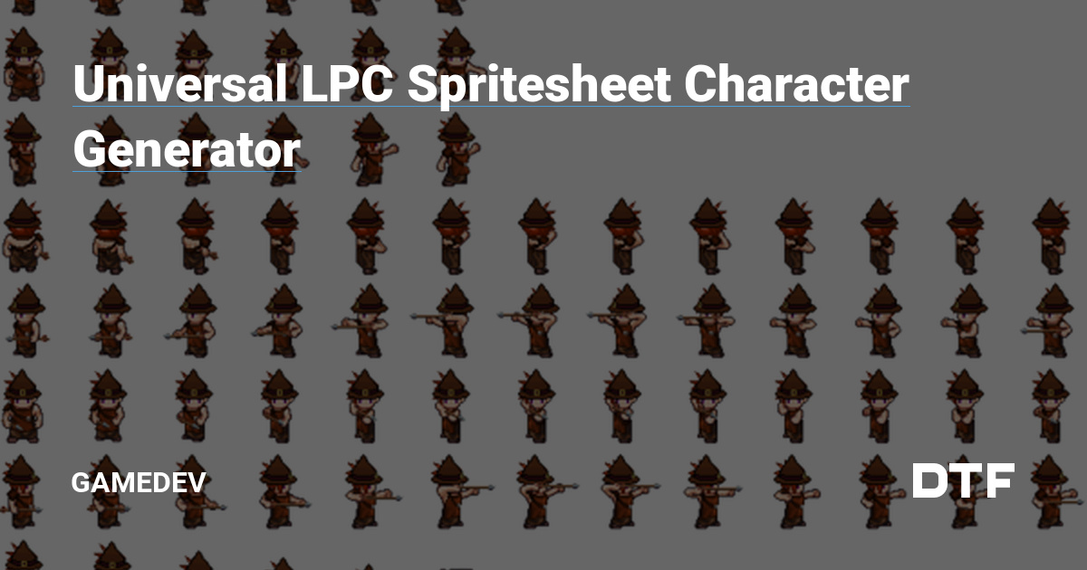 Universal LPC Spritesheet Character Generator — Gamedev на DTF